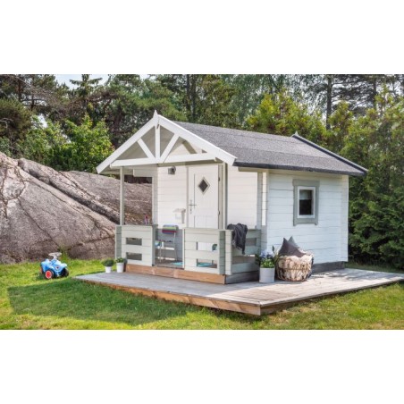 Lasita Lido Kids Club Wood Playhouse Kit with Terrace - (284799)