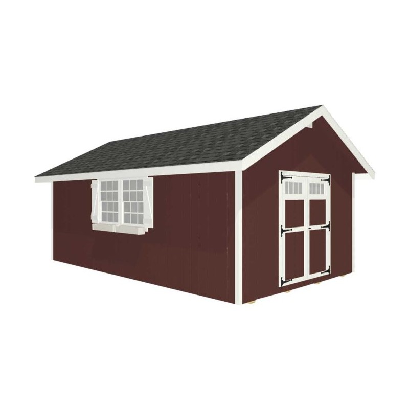 EZ-Fit Homestead 12x20 Panelized Wood Shed Kit (ez_homestead1220)