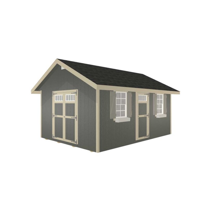 EZ-Fit 12x16 Riverside Wood Storage Shed Kit (ez_riverside1216)