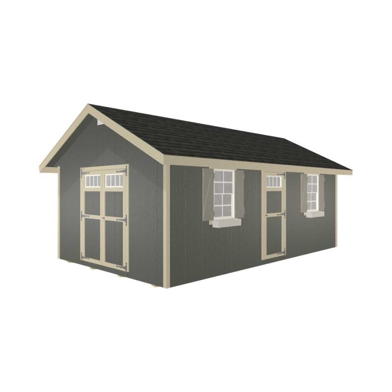 EZ-Fit 12x20 Riverside Wood Storage Shed Kit (ez_riverside1220)