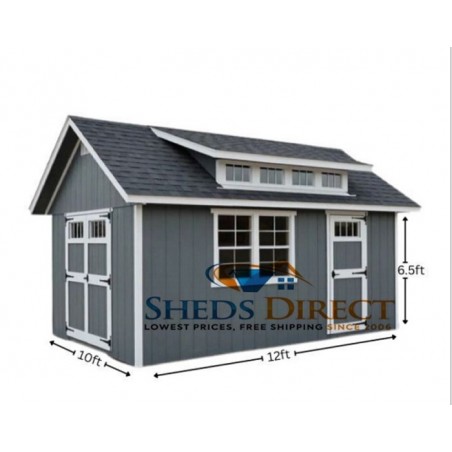 EZ-Fit 10x12 SkyView Panelized Wood Storage Shed Kit with Windows - (ez_skyview1012)