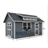 EZ-Fit 10x12 SkyView Panelized Wood Storage Shed Kit with Windows - (ez_skyview1012)