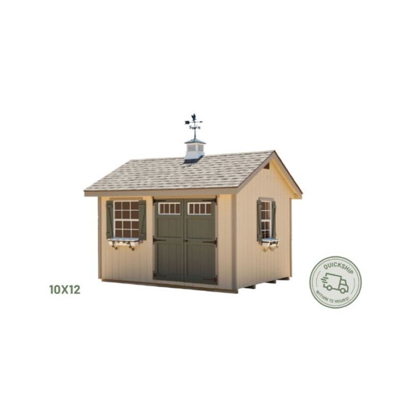 EZ-Fit Heritage 10x12 Wood Storage Shed Kit (ez_heritage1012)