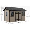 Handy Home Yardline Berkdale 14x8 Wood Shed with Floor (19464-1)
