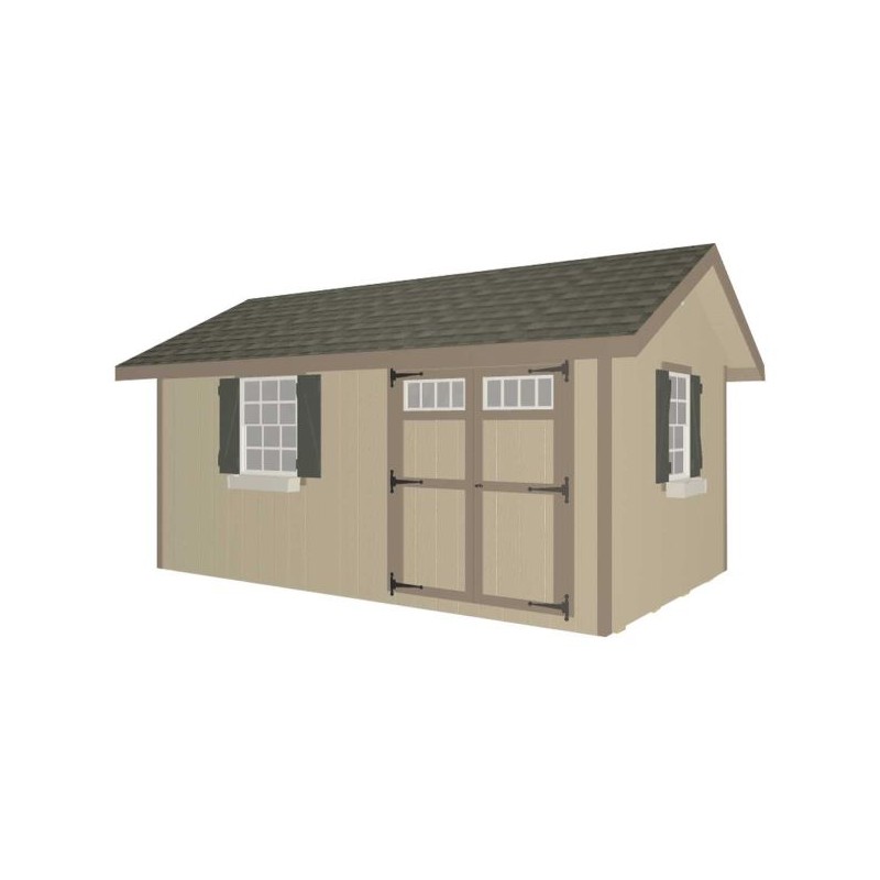 EZ-Fit Heritage 10x16 Wood Storage Shed Kit (ez_heritage1016)