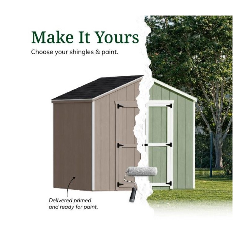 Little Cottage Co. 8x8 Value Gable Wood Storage Shed Kit (8x8 VGS-PC)