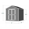 Little Cottage Co. 8x8 Value Gable Wood Storage Shed Kit (8x8 VGS-PC)