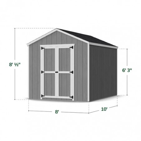 Little Cottage Co. 8x10 Value Gable Wood Storage Shed Kit (8x10 VGS-PC)
