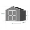 Little Cottage Co. 10x10 Value Gable Wood Storage Shed Kit (10x10 VGS-PC)