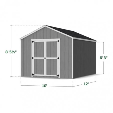 Little Cottage Co. 10x12 Value Gable Wood Storage Shed Kit (10x12 VGS-PC)