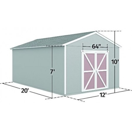 Handy Home 12x20 Astoria Wood Storage Shed Kit (19419-1)