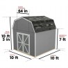 Handy Home 10x10 Braymore Wood Storage Shed Kit w/ Floor (19451-1)