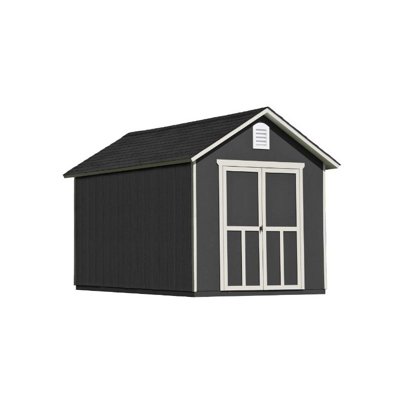 Handy Home Meridian 8x12 Wood Storage Shed Kit - Contemporary Style (19349-1)