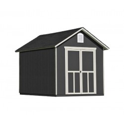 Handy Home Meridian 8x10 Wood Storage Shed Kit w/ Floor - Contemporary Style (19348-4)