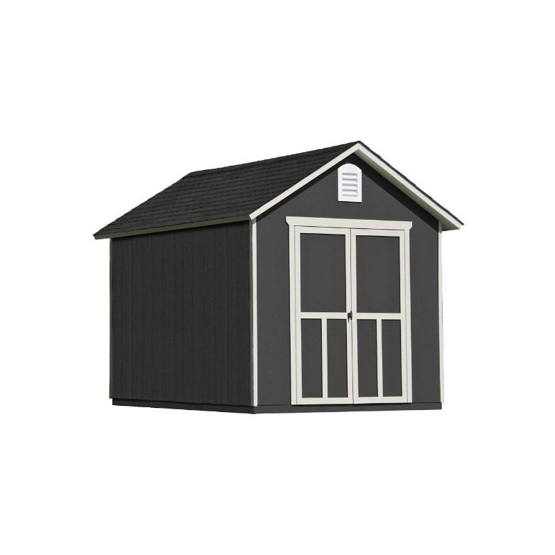 Handy Home Meridian 8x10 Wood Storage Shed Kit w/ Floor - Contemporary Style (19348-4)