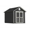 Handy Home Meridian 8x10 Wood Storage Shed Kit w/ Floor - Contemporary Style (19348-4)