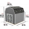 Handy Home 10x12 Braymore Wood Storage Shed Kit (19452-8)