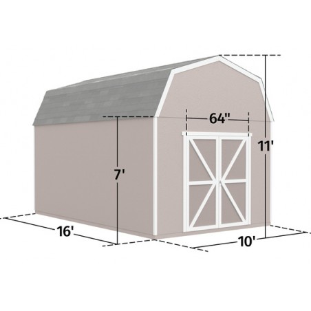 Handy Home 10x16 Braymore Wood Storage Shed Kit w/ Floor (19458-0)