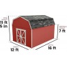 Handy Home 12x16 Hudson Wood Storage Shed Kit (19443-6)