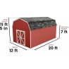 Handy Home 12x20 Hudson Wood Storage Shed Kit (19445-0)