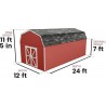 Handy Home 12x24 Hudson Wood Storage Shed Kit w/ Floor (19448-1)