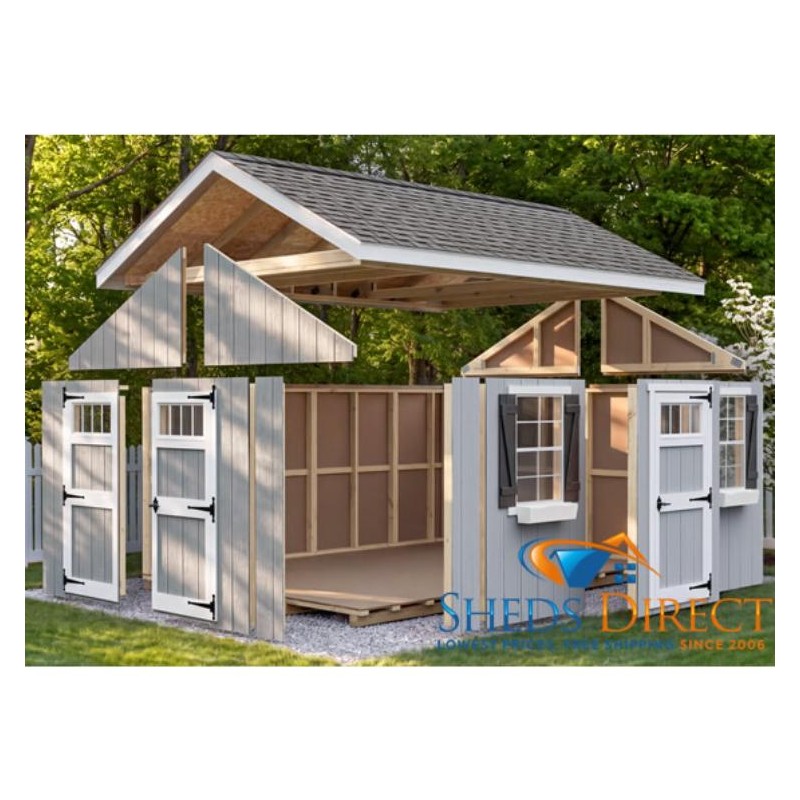EZ-Fit 12x20 Riverside Wood Storage Shed Kit (ez_riverside1220)