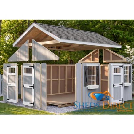 EZ-Fit 12x16 Riverside Wood Storage Shed Kit (ez_riverside1216)