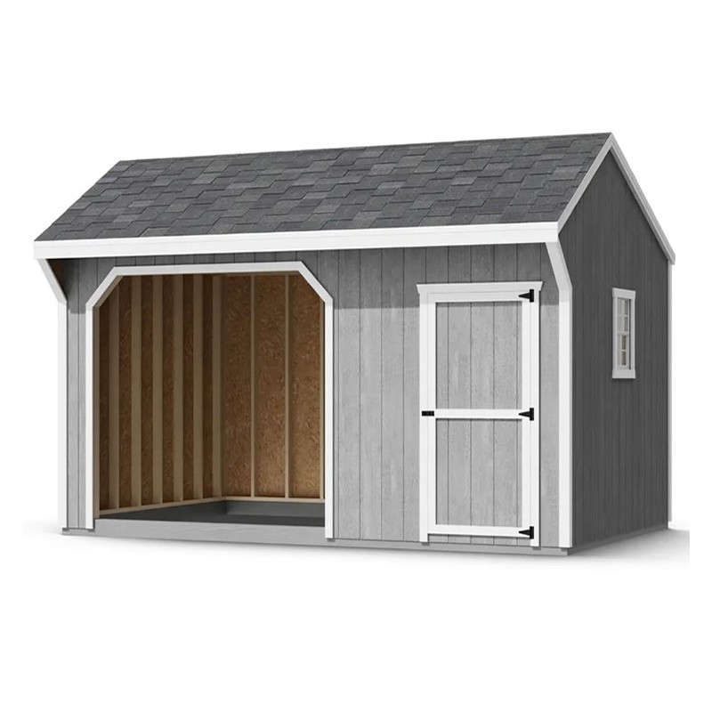 Little Cottage Company 10X16 Value Animal Run-In Shelter w/ Tack Room (10x16-VAR-IShelter-WPC)