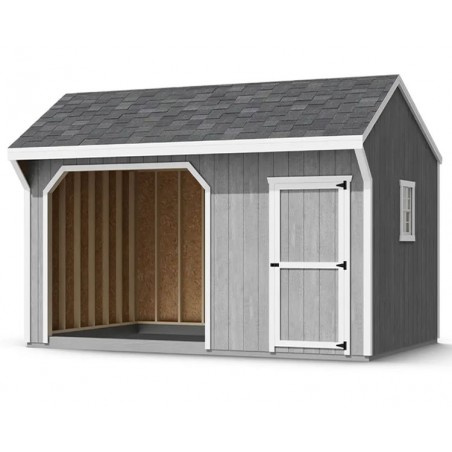 Little Cottage Company 10X16 Value Animal Run-In Shelter w/ Tack Room (10x16-VAR-IShelter-WPC)