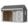 Little Cottage Company 10X16 Value Animal Run-In Shelter w/ Tack Room (10x16-VAR-IShelter-WPC)