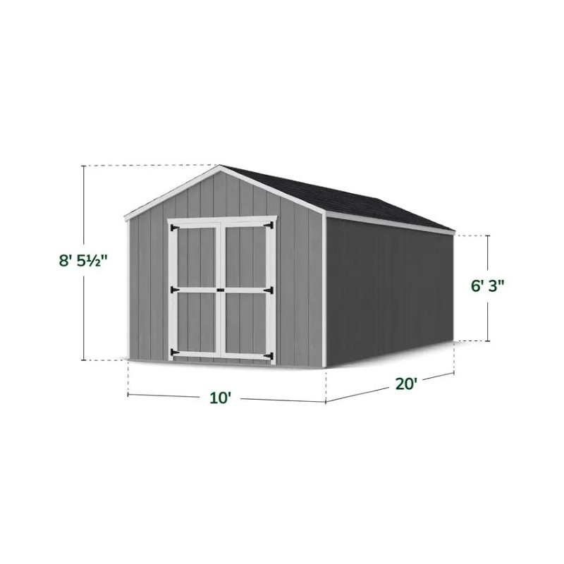 Little Cottage Co. 10 x20 Value Gable Wood Storage Shed Kit (10x20 VGS-PC)