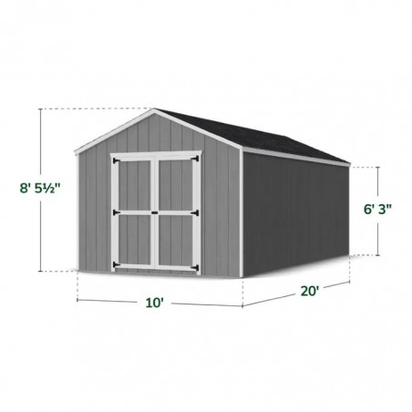 Little Cottage Co. 10 x20 Value Gable Wood Storage Shed Kit (10x20 VGS-PC)
