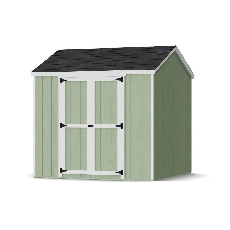 Little Cottage Co. 8x8 Value Gable Wood Storage Shed Kit with Side Entry - (8x8 VGS-SE-PC)