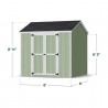 Little Cottage Co. 8x8 Value Gable Wood Storage Shed Kit with Side Entry - (8x8 VGS-SE-PC)