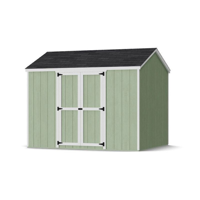 Little Cottage Co. 8x10 Value Gable Wood Storage Shed Kit with Side Entry - (8x10 VGS-SE-PC)
