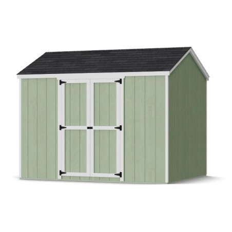 Little Cottage Co. 8x10 Value Gable Wood Storage Shed Kit with Side Entry - (8x10 VGS-SE-PC)