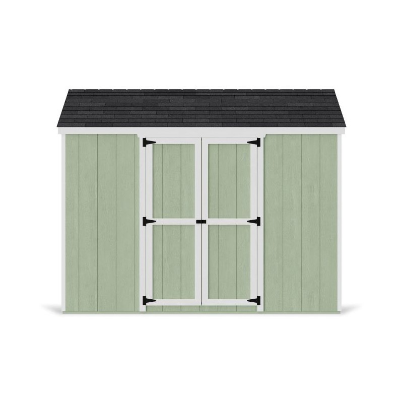 Little Cottage Co. 8x10 Value Gable Wood Storage Shed Kit with Side Entry - (8x10 VGS-SE-PC)