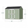 Little Cottage Co. 8x10 Value Gable Wood Storage Shed Kit with Side Entry - (8x10 VGS-SE-PC)