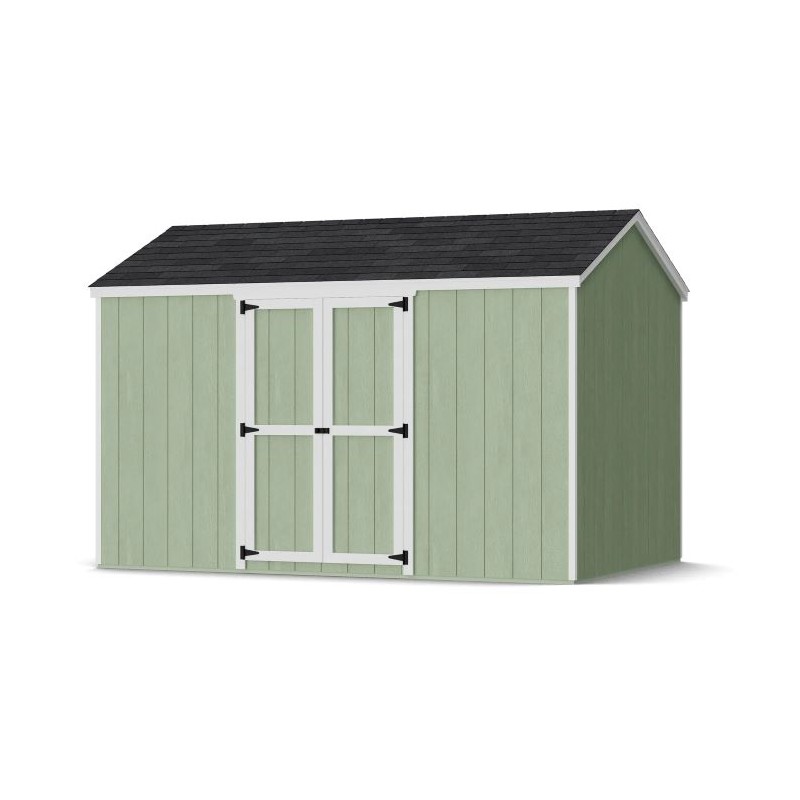 Little Cottage Co. 8x12 Value Gable Wood Storage Shed Kit with Side Entry - (8x12 VGS-SE-PC)