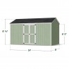 Little Cottage Co. 8x14 Value Gable Wood Storage Shed Kit with Side Entry - (8x14 VGS-SE-PC)