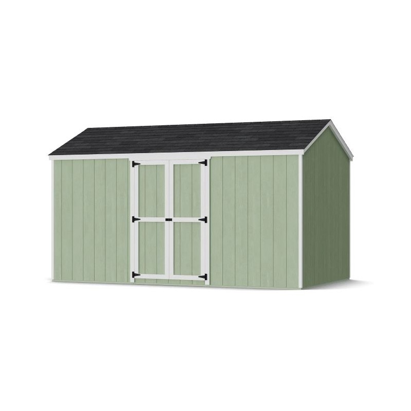 Little Cottage Co. 8x14 Value Gable Wood Storage Shed Kit with Side Entry - (8x14 VGS-SE-PC)