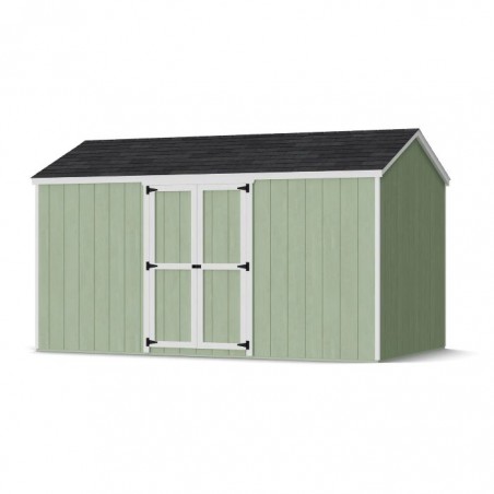 Little Cottage Co. 8x14 Value Gable Wood Storage Shed Kit with Side Entry - (8x14 VGS-SE-PC)
