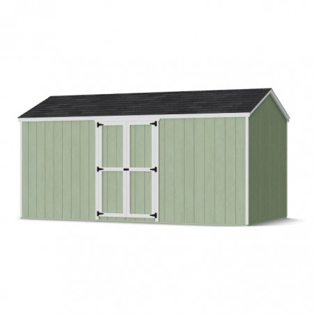 Little Cottage Co. 8x16 Value Gable Wood Storage Shed Kit with Side Entry - (8x16 VGS-SE-PC)