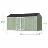 Little Cottage Co. 8x16 Value Gable Wood Storage Shed Kit with Side Entry - (8x16 VGS-SE-PC)