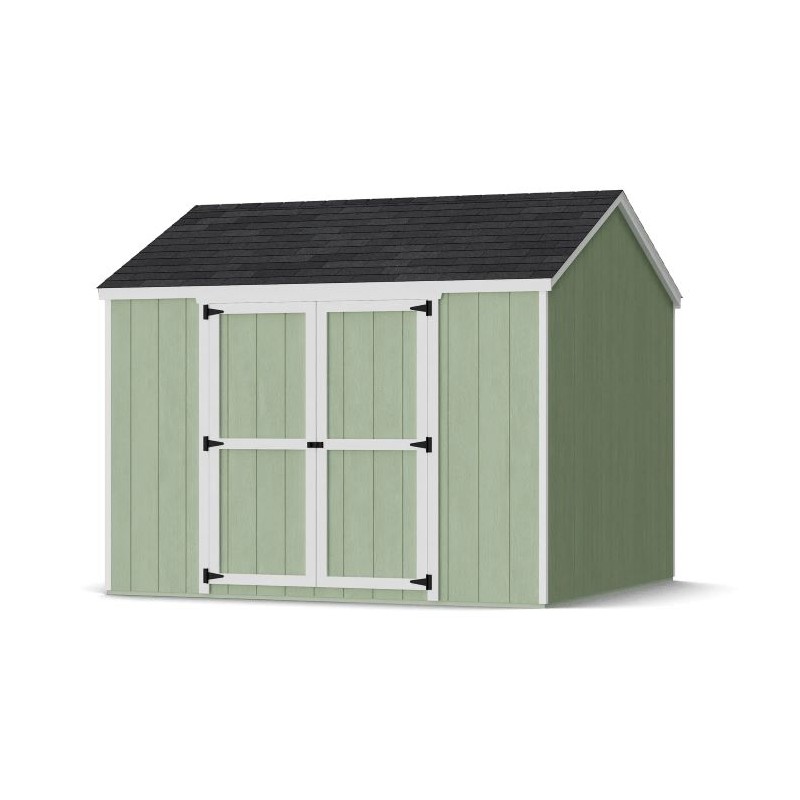 Little Cottage Co. 10x10 Value Gable Wood Storage Shed Kit with Side Entry - (10x10 VGS-SE-PC)