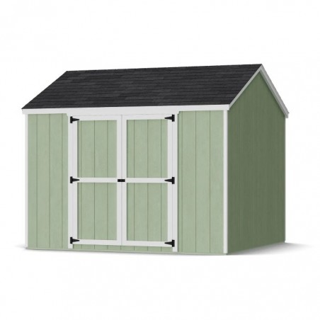 Little Cottage Co. 10x10 Value Gable Wood Storage Shed Kit with Side Entry - (10x10 VGS-SE-PC)
