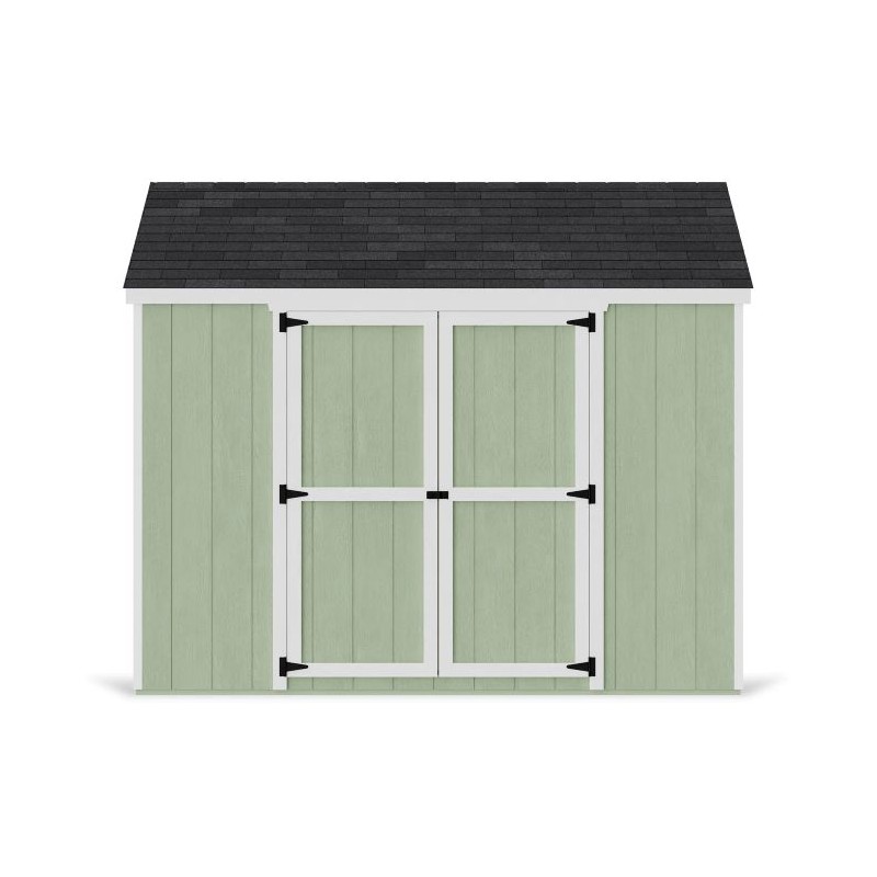 Little Cottage Co. 10x10 Value Gable Wood Storage Shed Kit with Side Entry - (10x10 VGS-SE-PC)