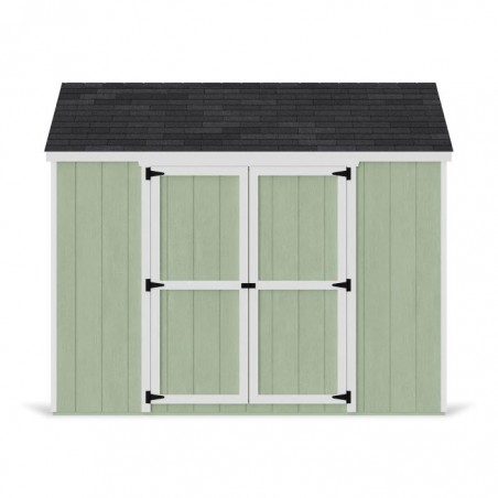 Little Cottage Co. 10x10 Value Gable Wood Storage Shed Kit with Side Entry - (10x10 VGS-SE-PC)
