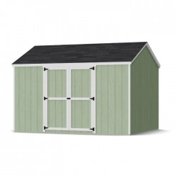 Little Cottage Co. 10x12 Value Gable Wood Storage Shed Kit with Side Entry - (10x12 VGS-SE-PC)