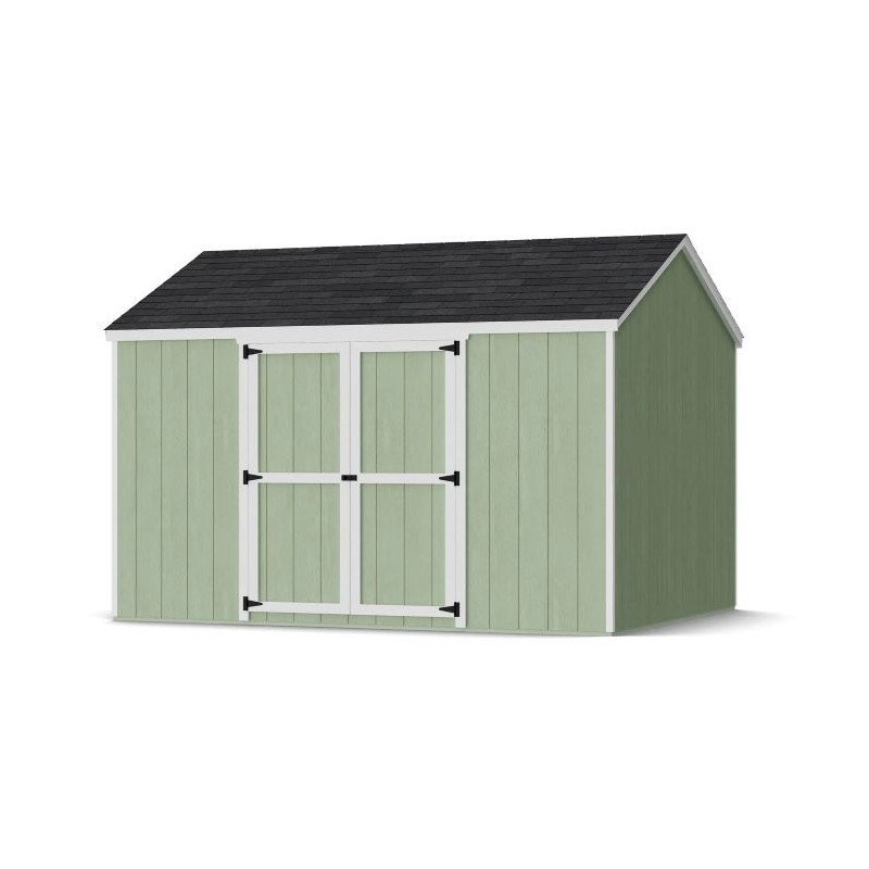 Little Cottage Co. 10x12 Value Gable Wood Storage Shed Kit with Side Entry - (10x12 VGS-SE-PC)